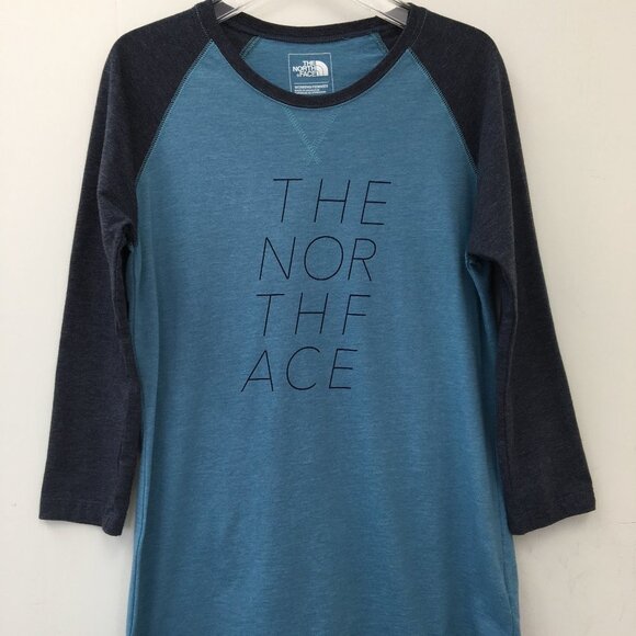 The North Face Women's 3/4 Quarter Sleeve Logo Tee Size S EXCELLENT Condition - Picture 1 of 6